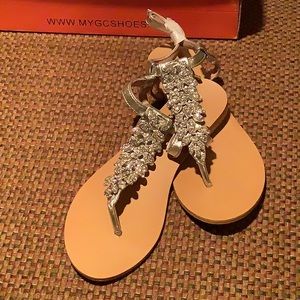 NIB GC Shoes - Crystal sandals - perfect for a bride!